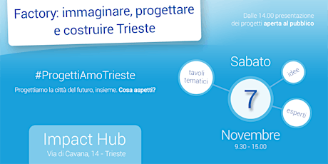 Immagine principale di Factory:immaginare,progettare e costruire Trieste  #ProgettiamoTrieste 