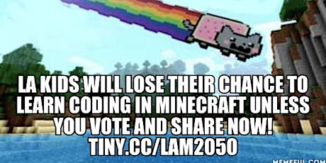 24 hours left to get $100,000 to teach kids coding in Minecraft primary image