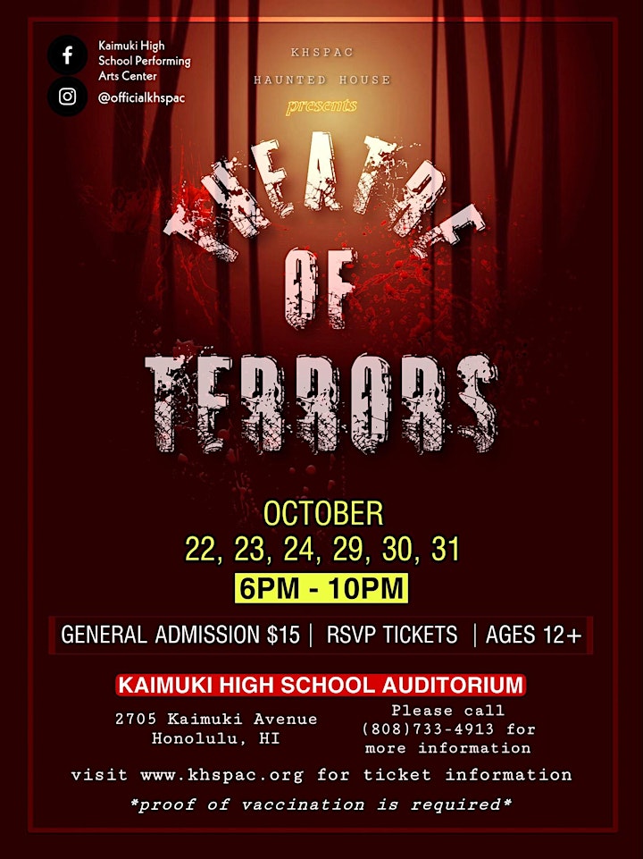 KHSPAC Presents: Theatre of Terrors image