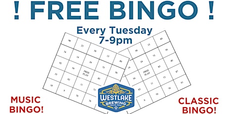 Tuesday Night Free Bingo @ Westlake Brewing Company!