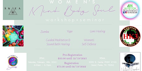 Women’s Mind Body&Soul Workshop/Seminar tickets