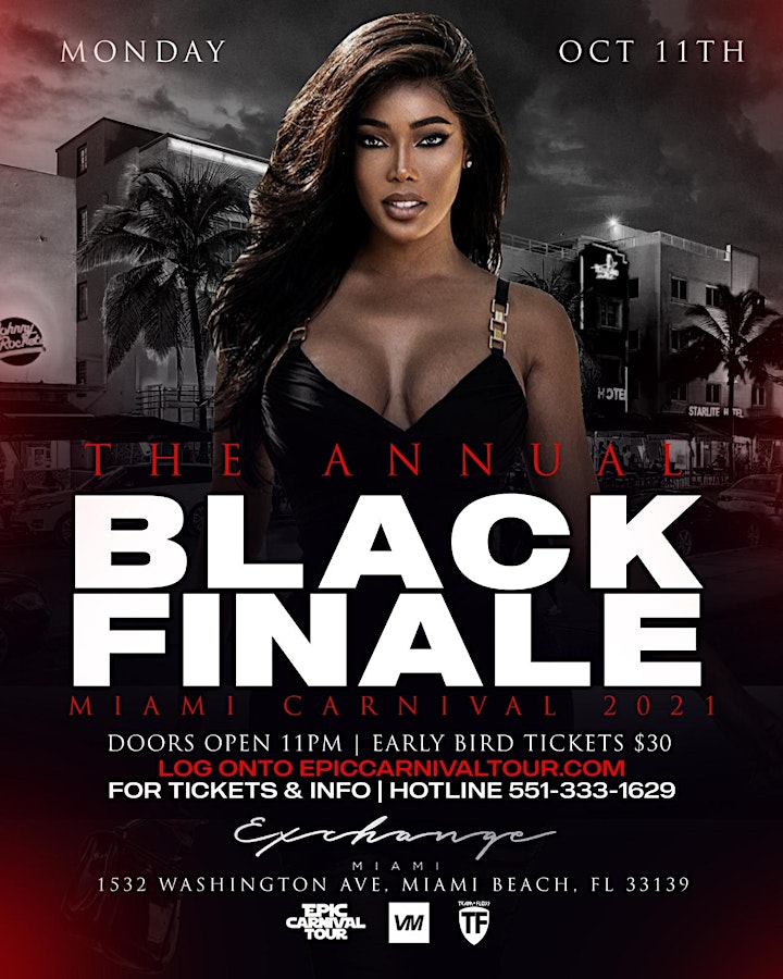 ALL BLACK FINALE | MIAMI CARNIVAL TONIGHT AT EXCHANGE image