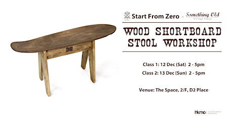 Wood Shortboard Stool Workshop by Start From Zero primary image