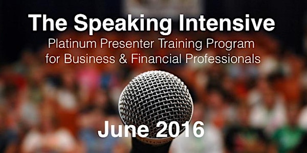 The Speaking Intensive June 2016