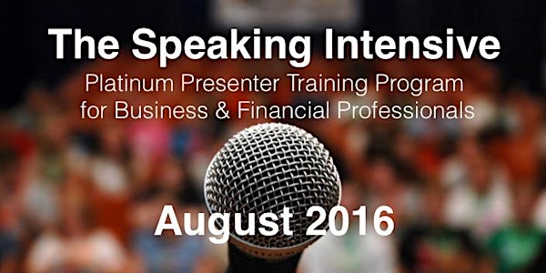 The Speaking Intensive August 2016