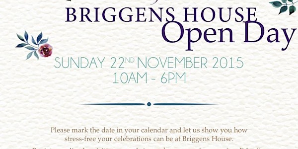 Save The Date - Briggens House