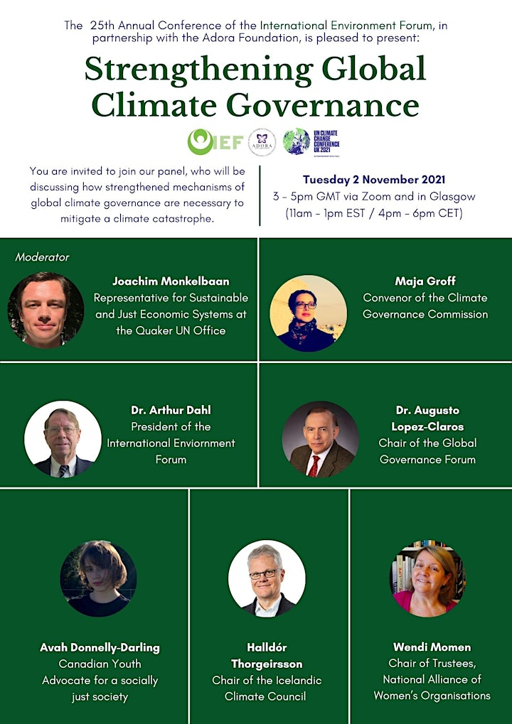 
		IEF Conference Panel (COP26): Strengthening Global Climate Governance image
