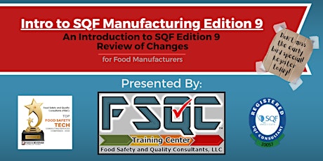 Intro to SQF Manufacturing Edition 9 tickets