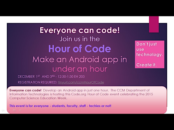 CCM Hour of Code