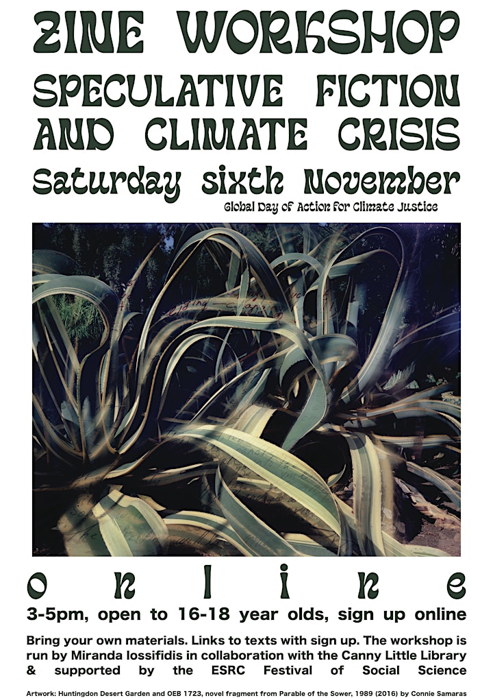 
		Zine workshop: climate crisis and speculative fiction image
