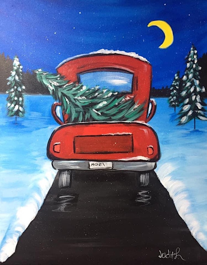 
		Paint Night in Rockland - The red truck at G.A.B.'s image
