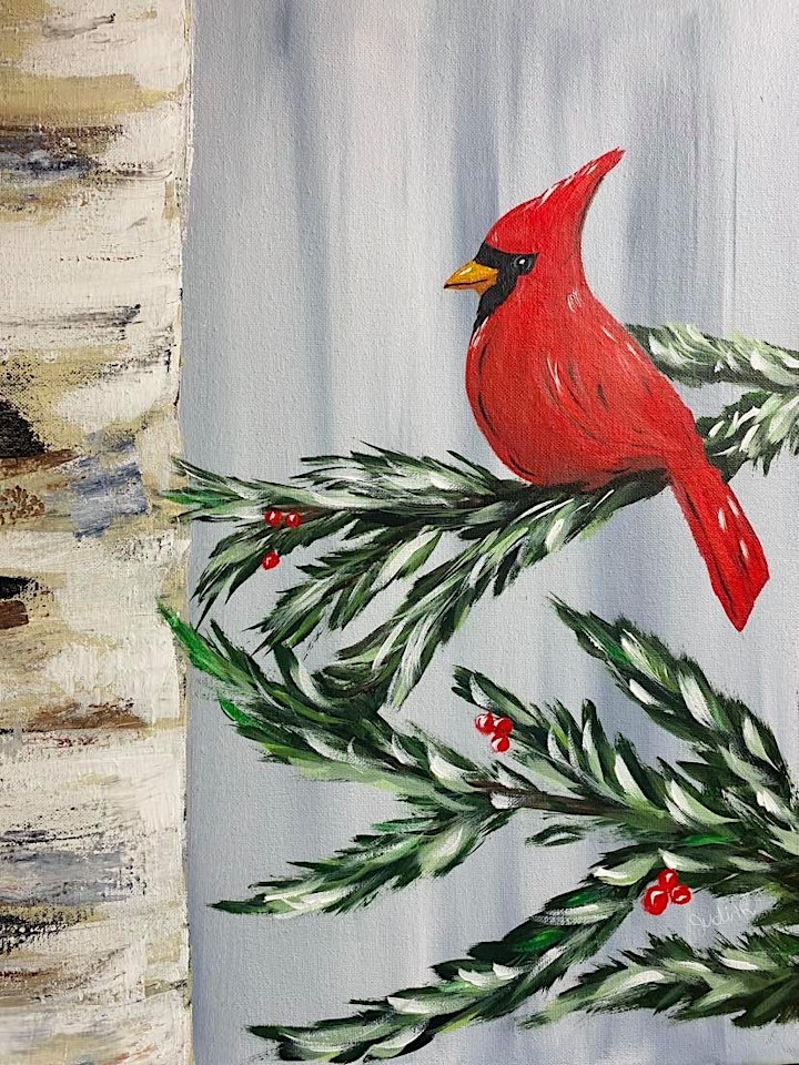 
		Paint Night in Rockland - Birch and Cardinal at G.A.B.'s image
