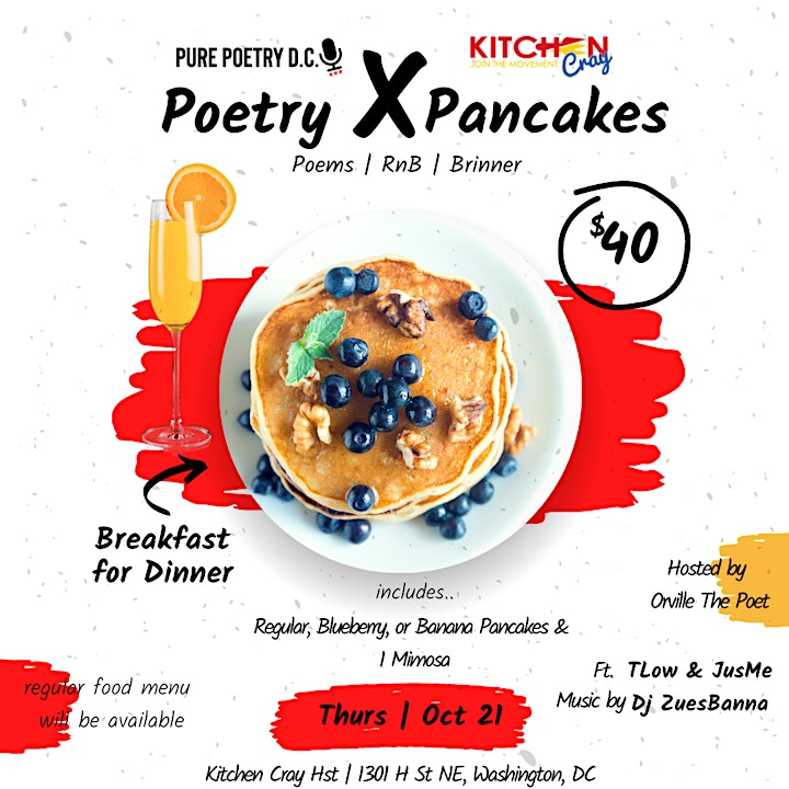 PurePoetryDc & KitchenCray present "Poetry x Pancakes" image