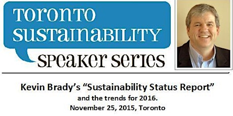 Kevin Brady's "Sustainability Status Report" and the trends for 2016. primary image