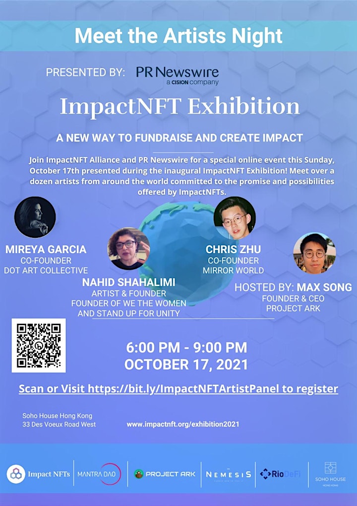 ImpactNFT Exhibition - Artist Night Web Panel image