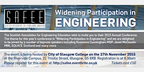 SAFEE Conference "Widening Participation in Engineering" primary image