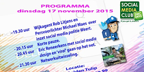 Primaire afbeelding van Social Media Club 0495 - 17 november 2015