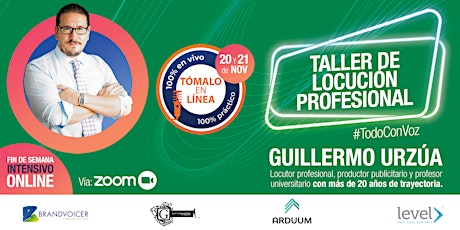 Imagen principal de Taller Online de Locución Profesional con Guillermo Urzúa