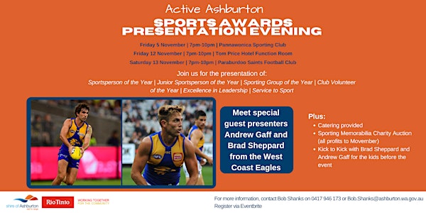 Active Ashburton Sports Awards Presentation Evening - Tom Price