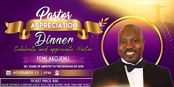 Pastors Appreciation Dinner for Pastor Femi Akojenu
