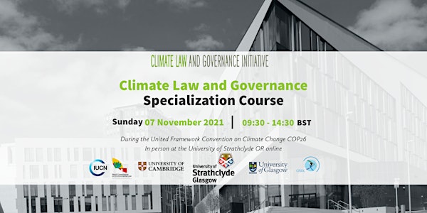 Climate Law and Governance Specialization Course
