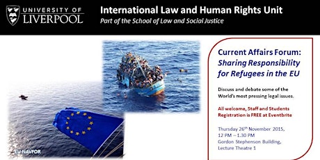 ILHRU Current Affairs Forum: Sharing Responsibility for Refugees in the EU primary image