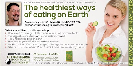 The Healthiest Ways of Eating on Earth - An Ancestral Perspective on food, lifestyle and longevity ~ LIVE WORKSHOP primary image