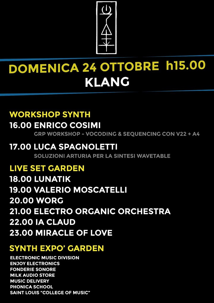 
		Immagine Synth Day & Night | 24.10 | KLANG
