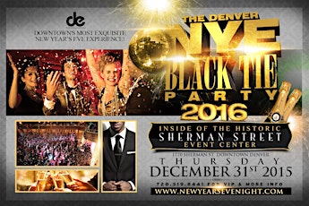 Denver New Year's Eve Black Tie Party 2016 primary image