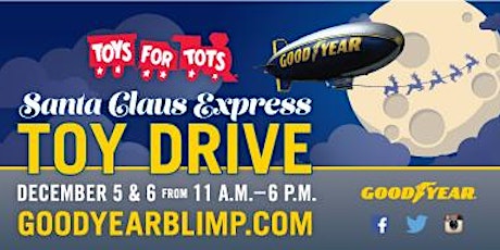 Goodyear Blimp Toys for Tots "Santa Claus Express" Toy Drive at Blimp Base