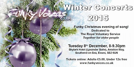 Funky Voices Winter Concert 2015 - Southend Skylark Hotel primary image