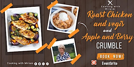Roast chicken and Vegi lunch with Apple Crumble primary image