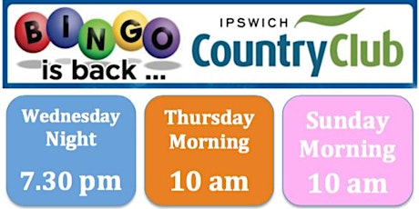 Bingo - Thursday and Sunday Mornings 10am primary image