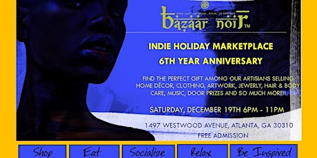 BAZAAR NOIR - INDIE HOLIDAY MARKETPLACE - 6TH YEAR ANNIVERSARY primary image
