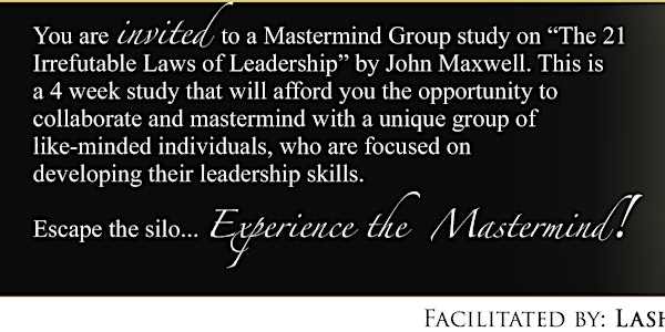 "21 Irrefutable Laws of Leadership" In-person Mastermind Group