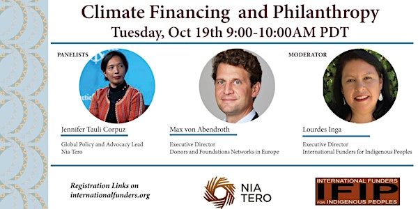 Indigenous Peoples & Climate Change: Climate Finance and Philanthropy