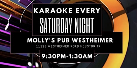 Feel the Beat Karaoke at Molly's Pub Westheimer tickets