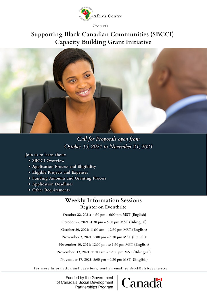 
		Weekly Information Sessions for SBCCI with Africa Centre image
