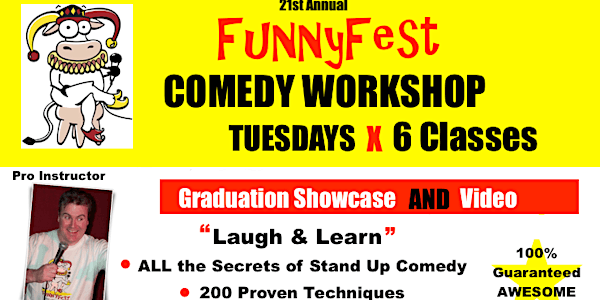 Stand Up Comedy WORKSHOP YYC - 6 classes TUESDAYS - Start JUNE 14, 2022 YYC