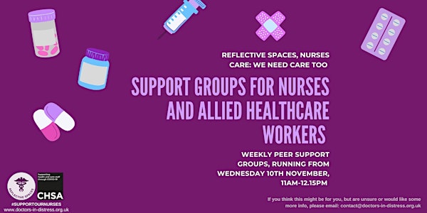 Reflective Spaces, Nurses Care: we need care too - Nurses Support Groups