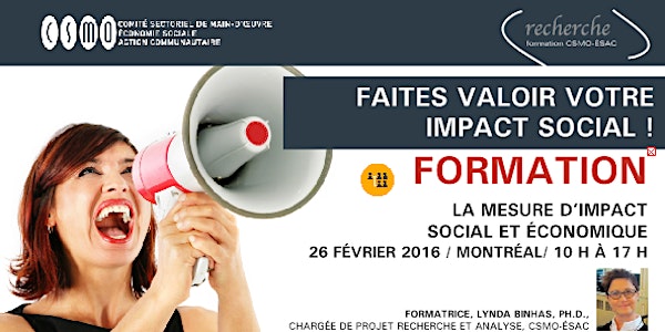 Formation sur la mesure d'impact social et économique