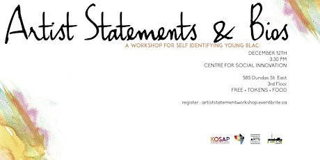 Writing Artists Statements & Bios: A workshop for black womxn artists