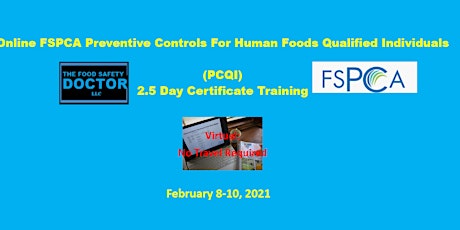 Preventive Controls Qualified Individuals (PCQI) Training  Online Training tickets