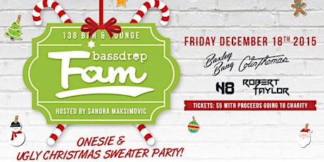 Bassdrop Fam | Onesie & Ugly Christmas Sweater Party for Charity primary image