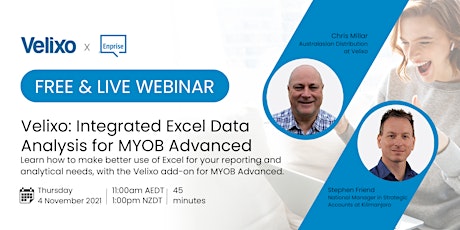 Velixo: Integrated Excel and Data Analysis for MYOB Advanced primary image