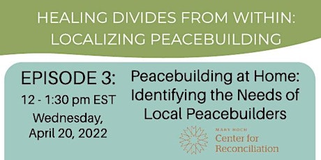 When Local Meets Global: Being a Supportive Peacebuilding Partner Tickets