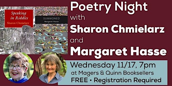 Poetry Night with Sharon Chmielarz and Margaret Hasse