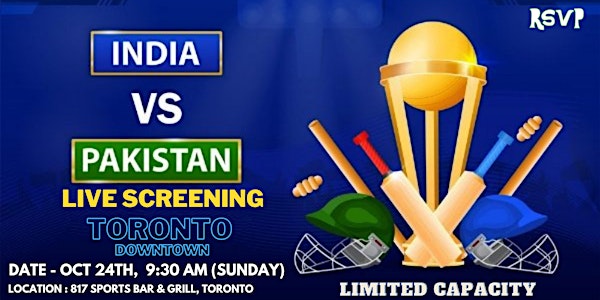 India vs Pakistan Live Screening - Downtown Toronto
