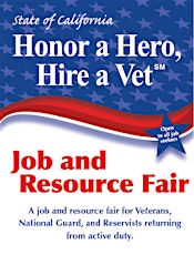 2016 Honor A Hero/Hire A Veteran Job and Resource Fair primary image