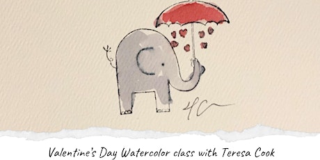 Valentine’s Day Watercolor Class with Teresa Cook tickets